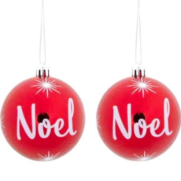 Glass Noel Christmas Ornaments Set of 4 - NWT by AJ SouthernCharm - Picture 4 of 4